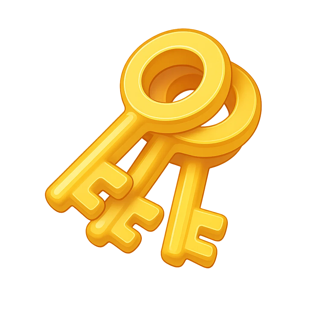 Keys for cases with crystals (3)