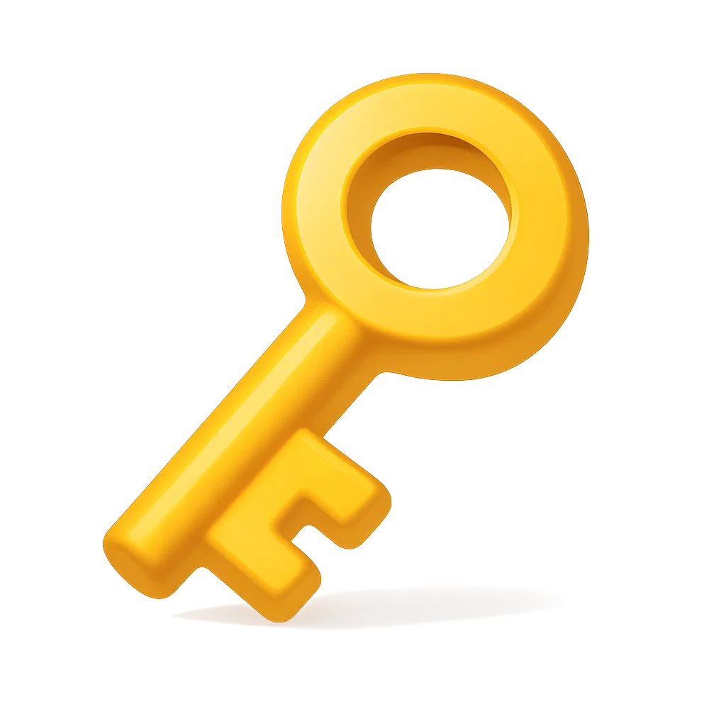 Key for cases with crystals