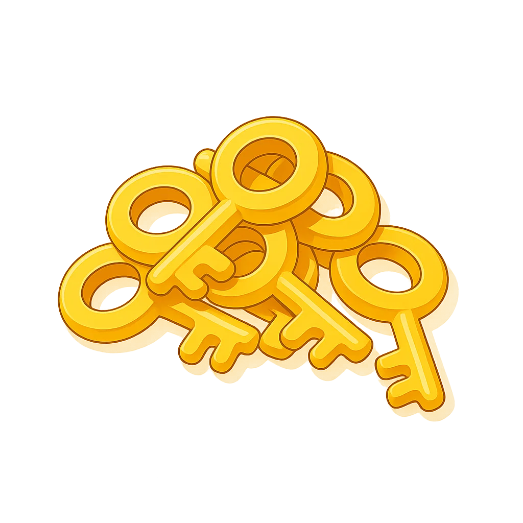 Keys for cases with crystals (5)